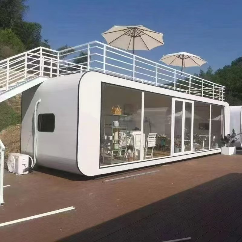 Prefabricated modular cabin with large windows